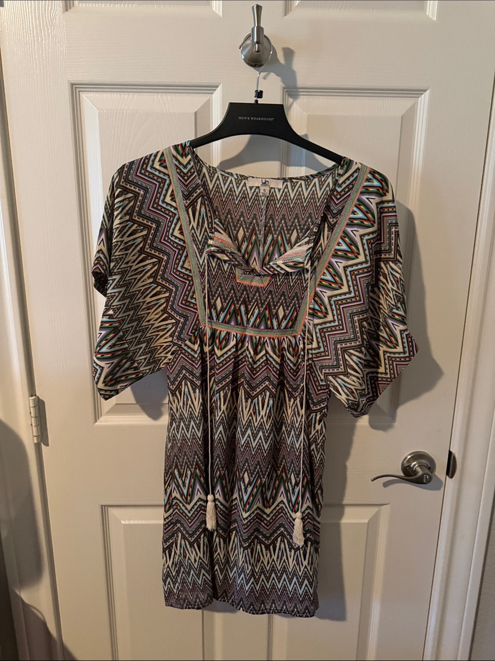 Ya Los Angeles Multi-Color Zigzag Mini Dress